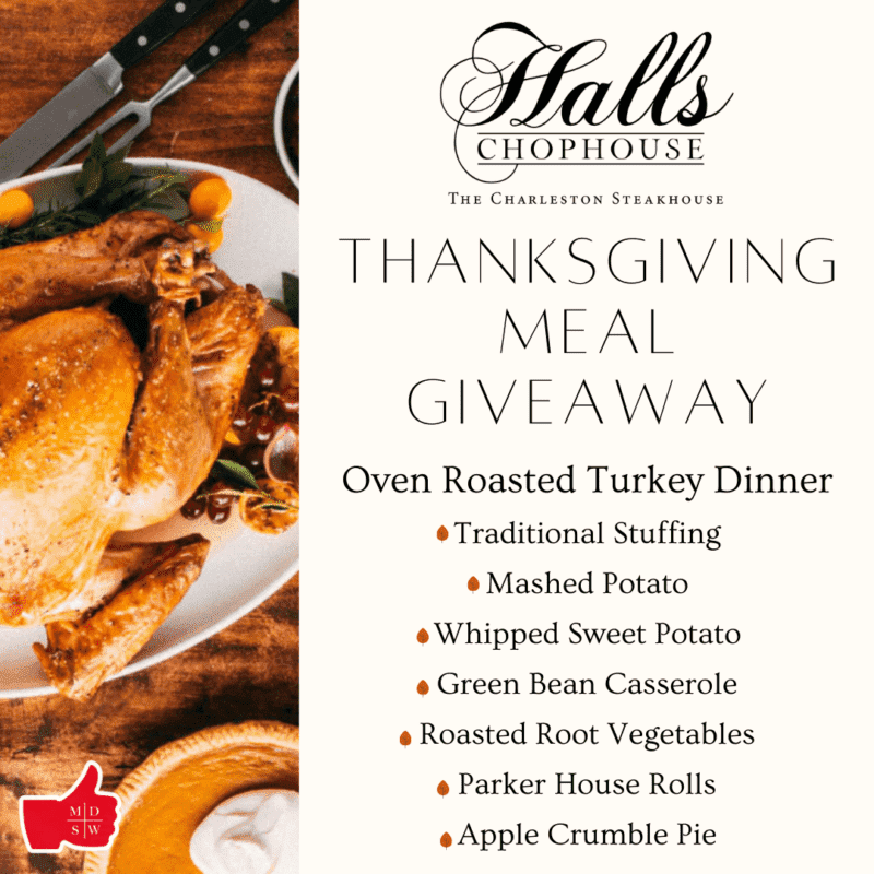 Thanksgiving meal giveaway presented by Miller, Dawson, Sigal & Ward