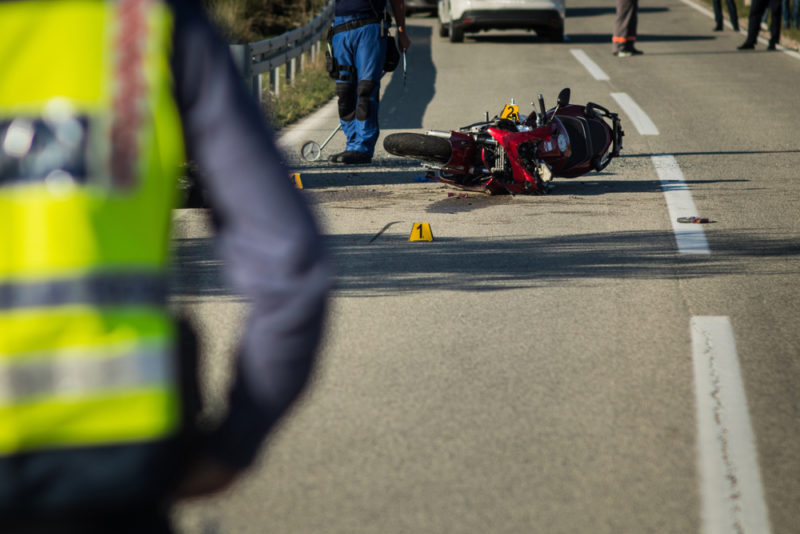 accident investigation underway after motorcycle crash